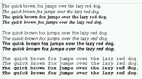 WordPerfect for Linux's Fonts at
120%